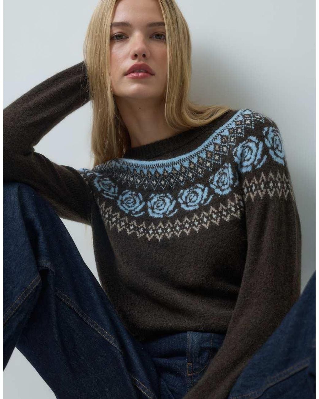 Vero Moda Gebreide Trui in het Blue