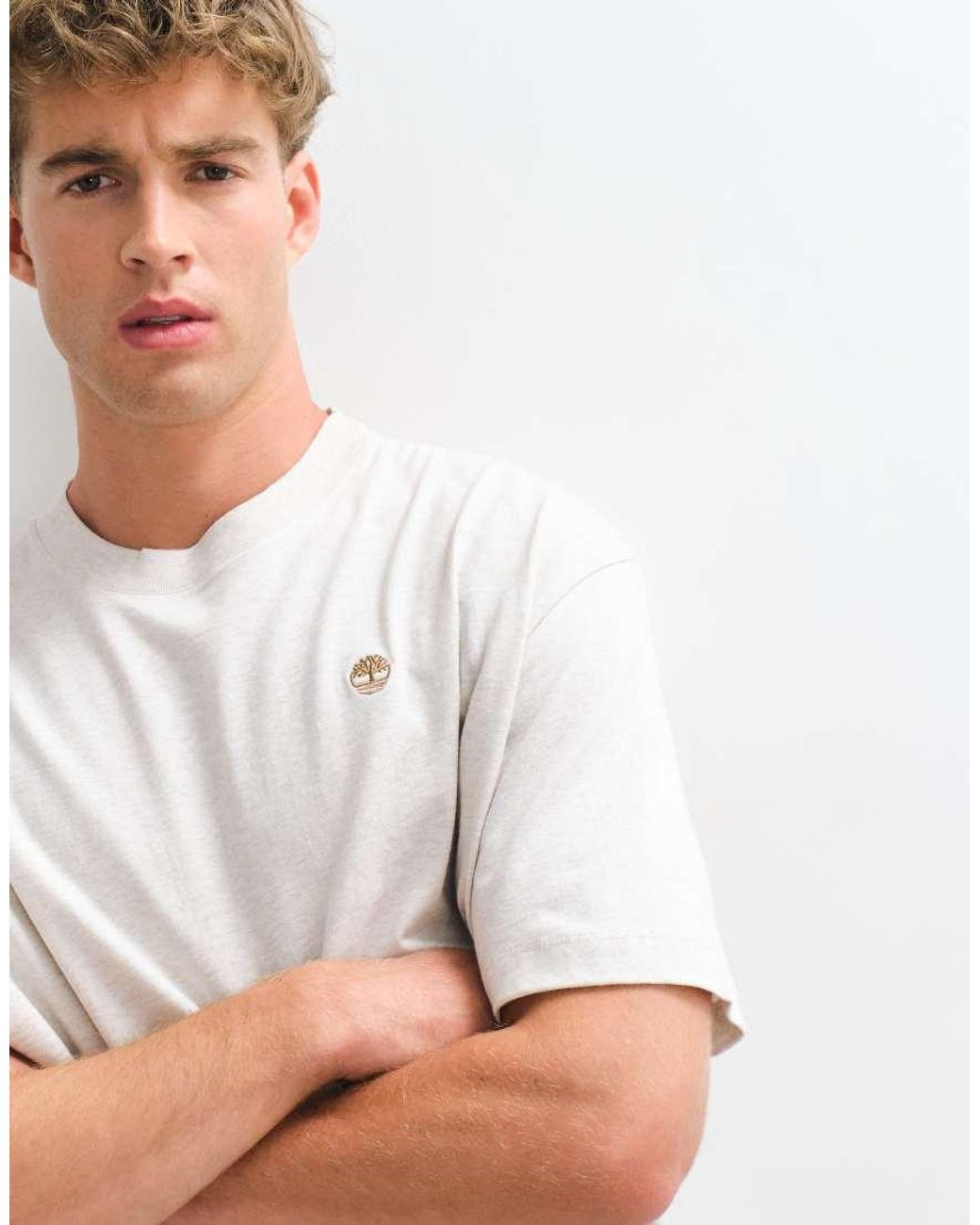 Timberland White Short Sleeves Tee (Relaxed) for men