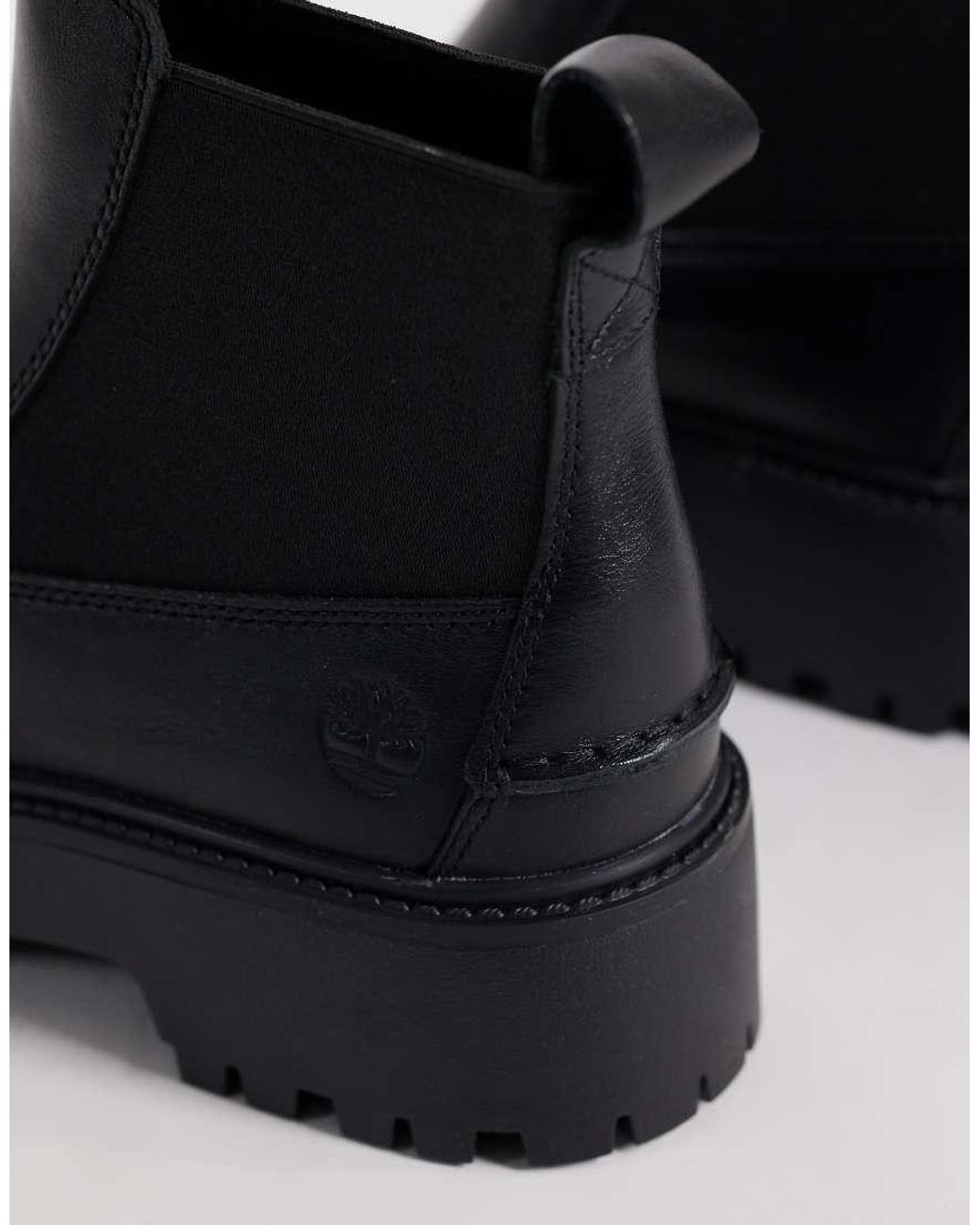 Timberland Black Stone Street Mid Chelsea Boot
