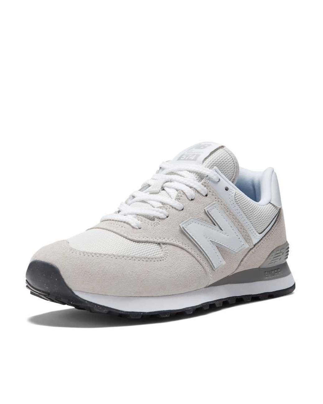 New Balance White 574 Sneakers