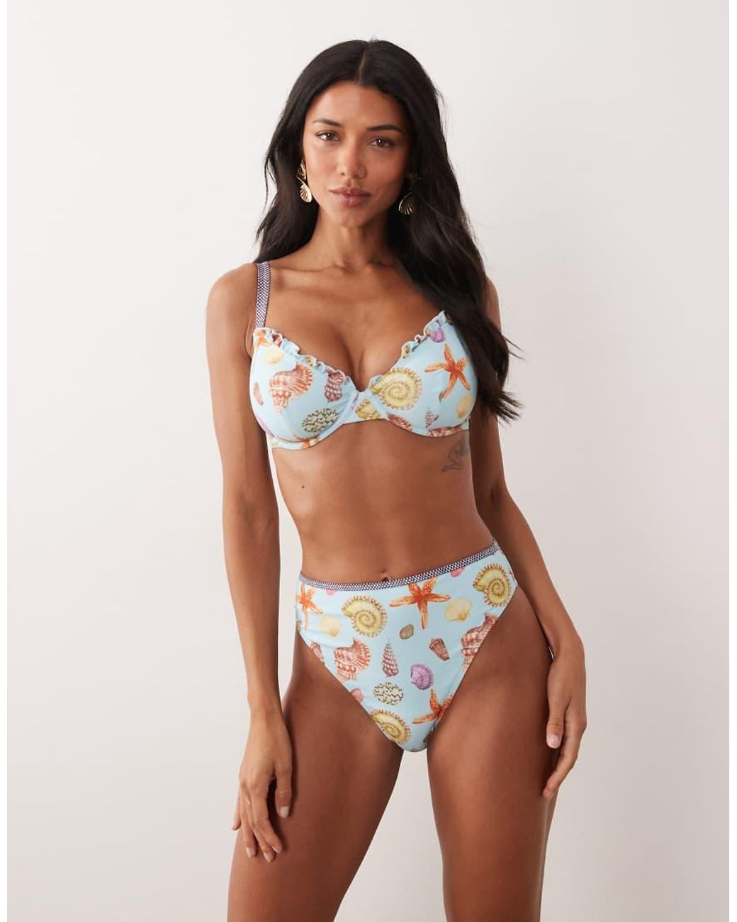 ASOS Brown Fuller Bust Solar Starfish Underwire Bikini Top