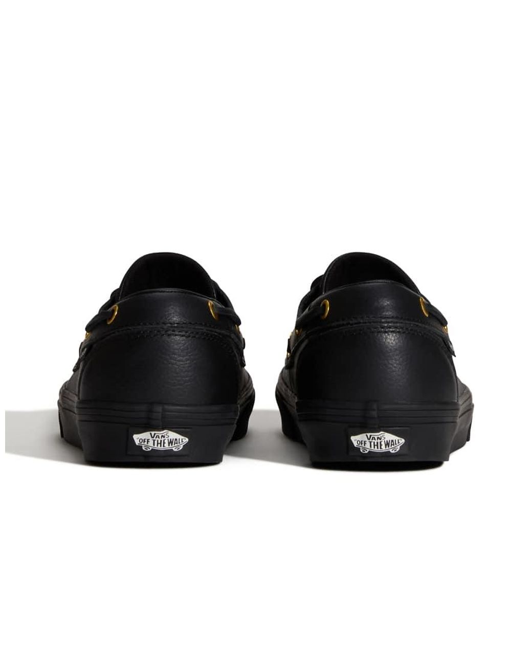 Vans Black 2-Eyelet Boat Shoe