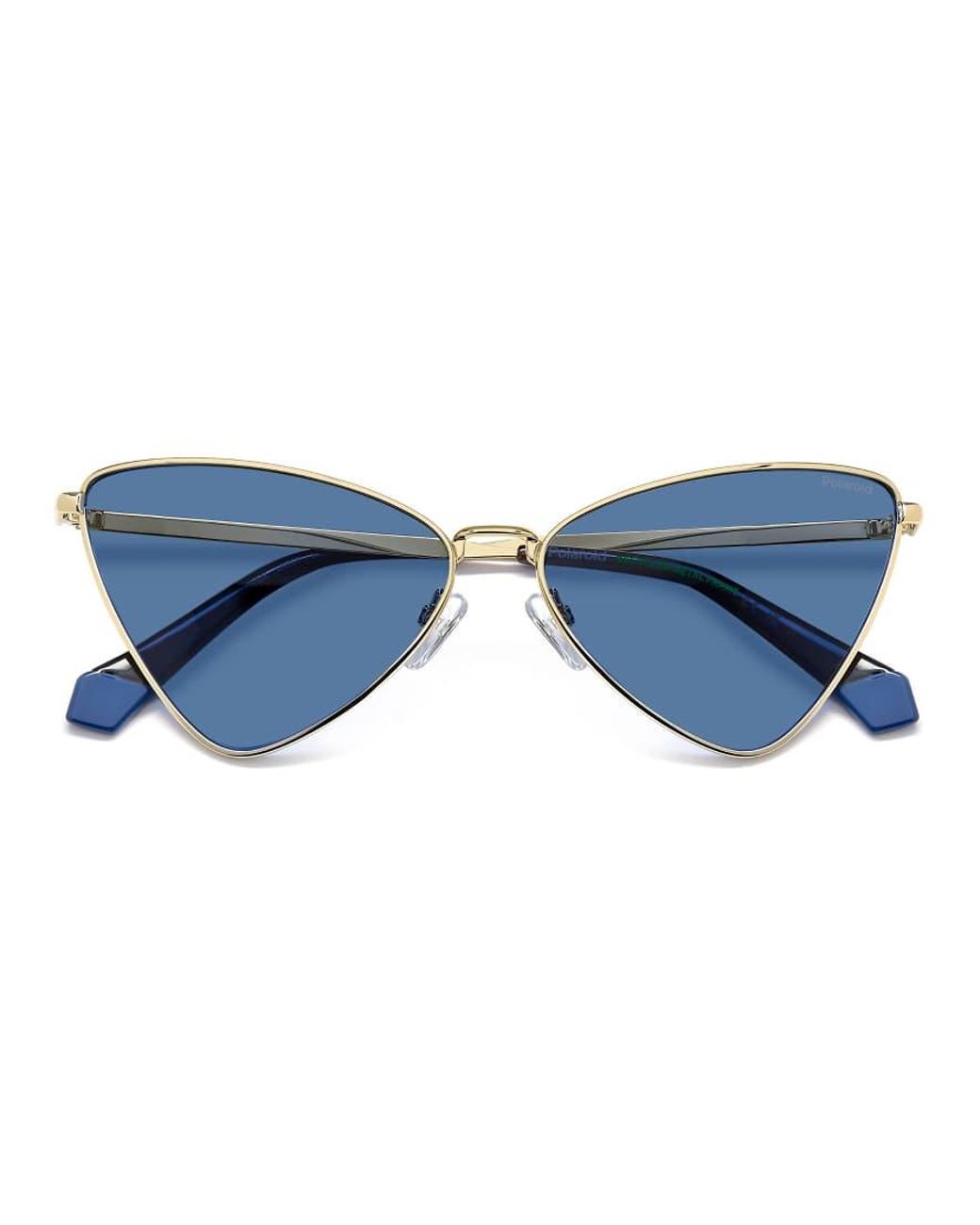 Polaroid Sunglasses Blue 90S Triangular Sunglasses With Polarized Lenses