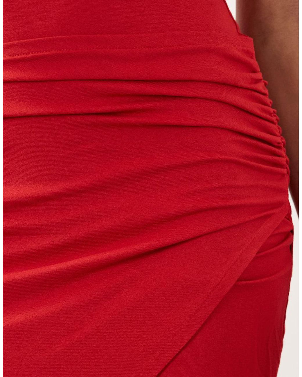 ASOS Red Wrap T-shirt Mini Dress