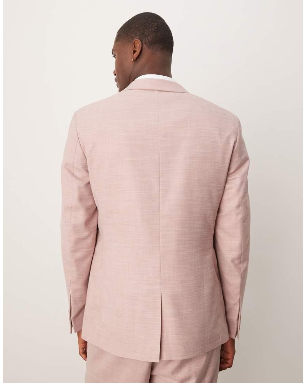 ASOS Pink Wedding Skinny Suit Jacket for men