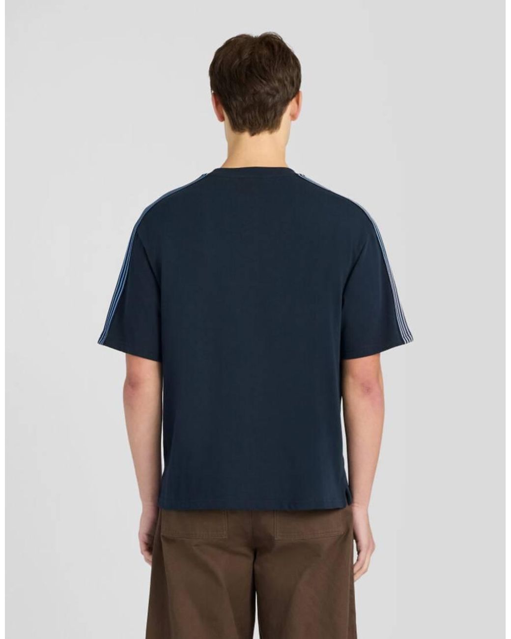 Lyle & Scott Blue Ls T-Shirt Stripe Taped T-Shirt for men