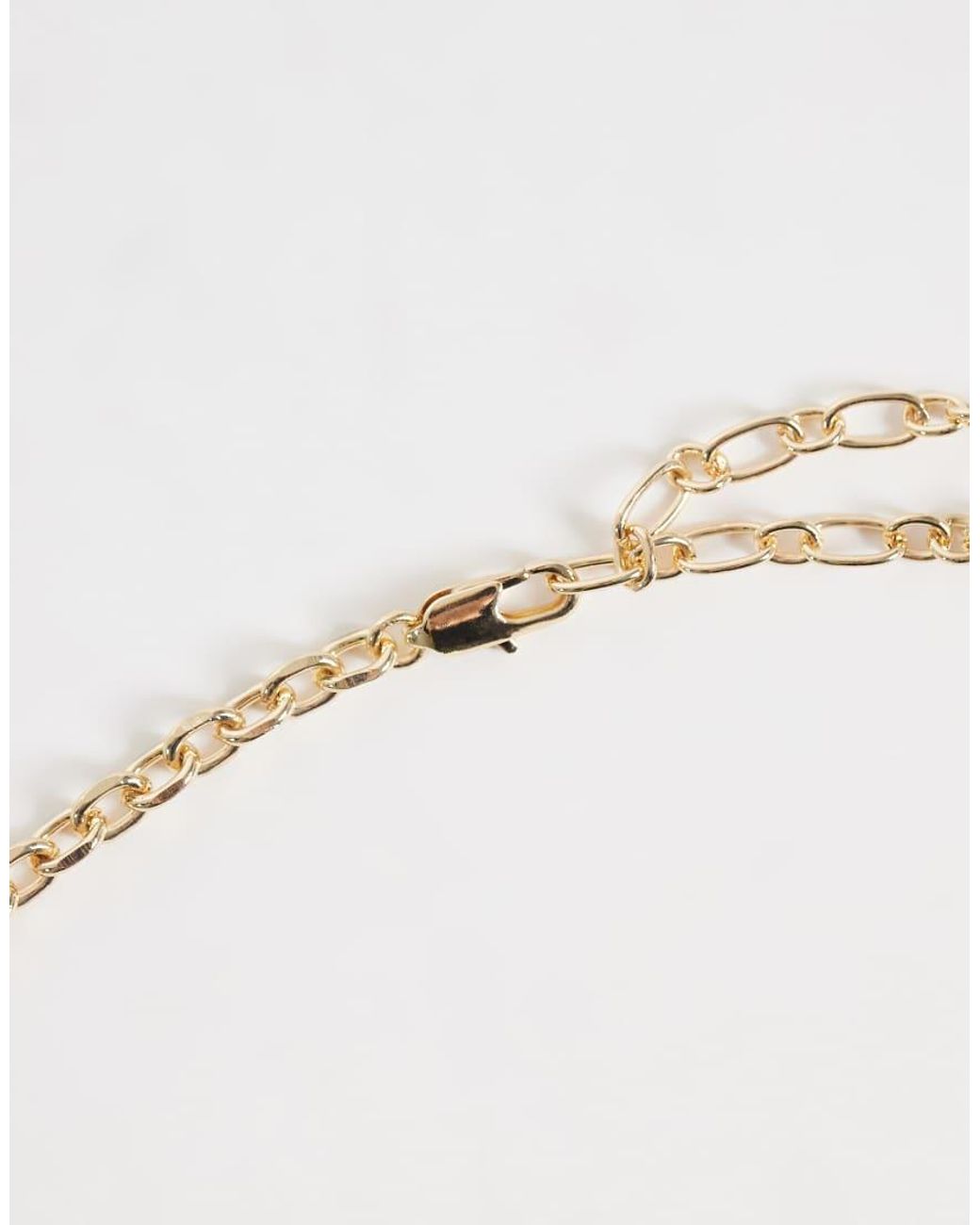 ASOS Metallic Waist And Hip Resin Stone Set Chain Belt