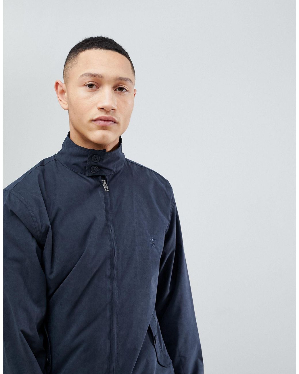 French Connection Harrington Jacket in Blue for Men | Lyst