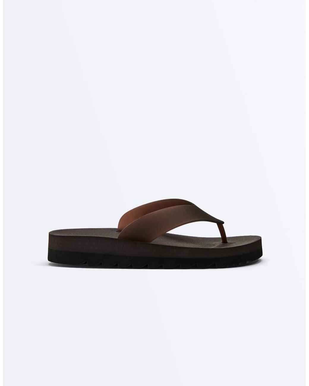 Oysho White Platform Beach Sandals