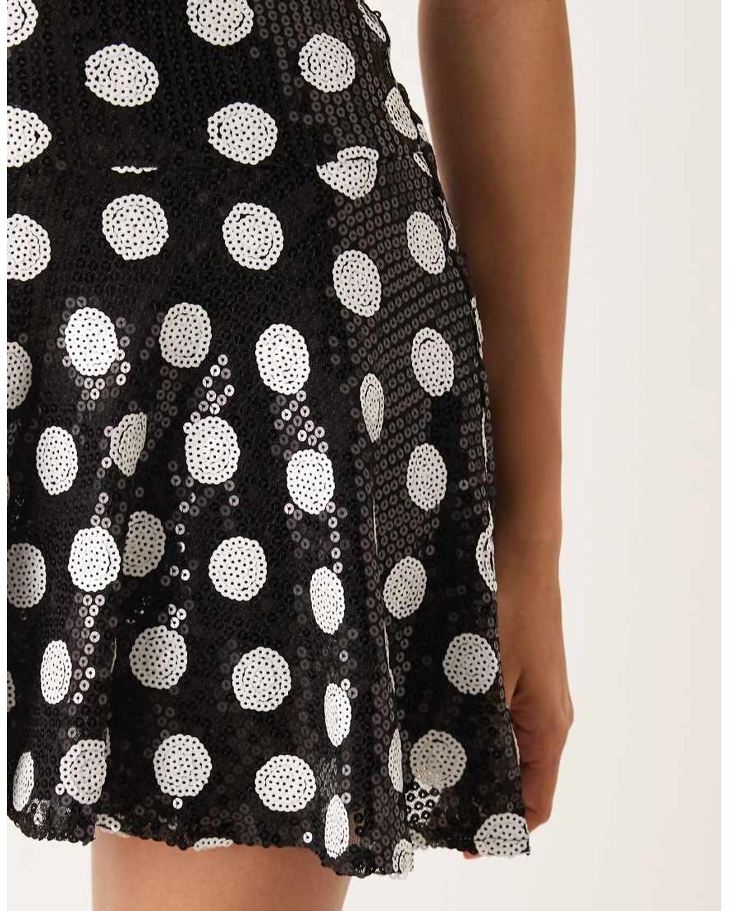 Motel White Pipo Bandaeu Drop Waist Mini Dress