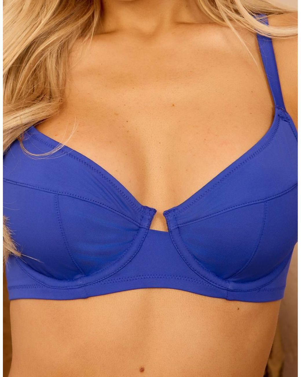 Wolf & Whistle Blue X Isabella Whittingham Underwire Bikini Top