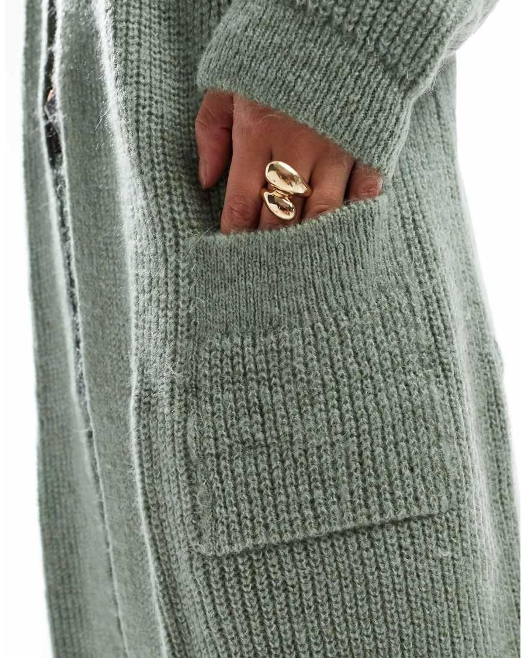 ONLY Blue Longline Open Cardigan