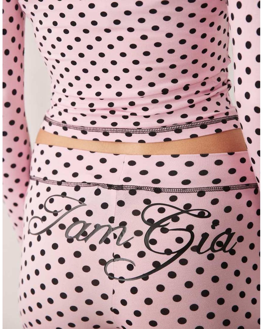 I.AM.GIA Pink Blare Logo Contrast Stitch Track Pant Co-ord