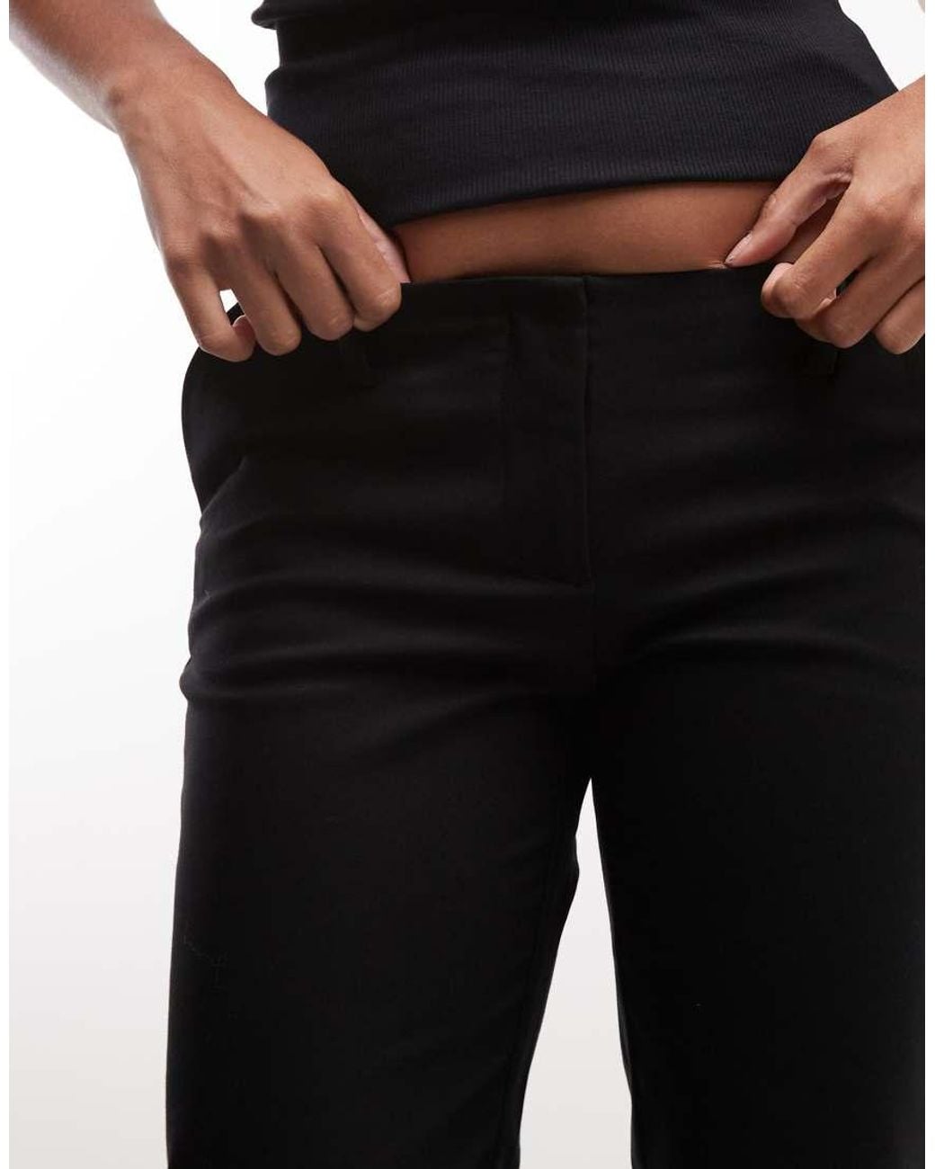 Weekday Black Cropped Tailored Trousers
