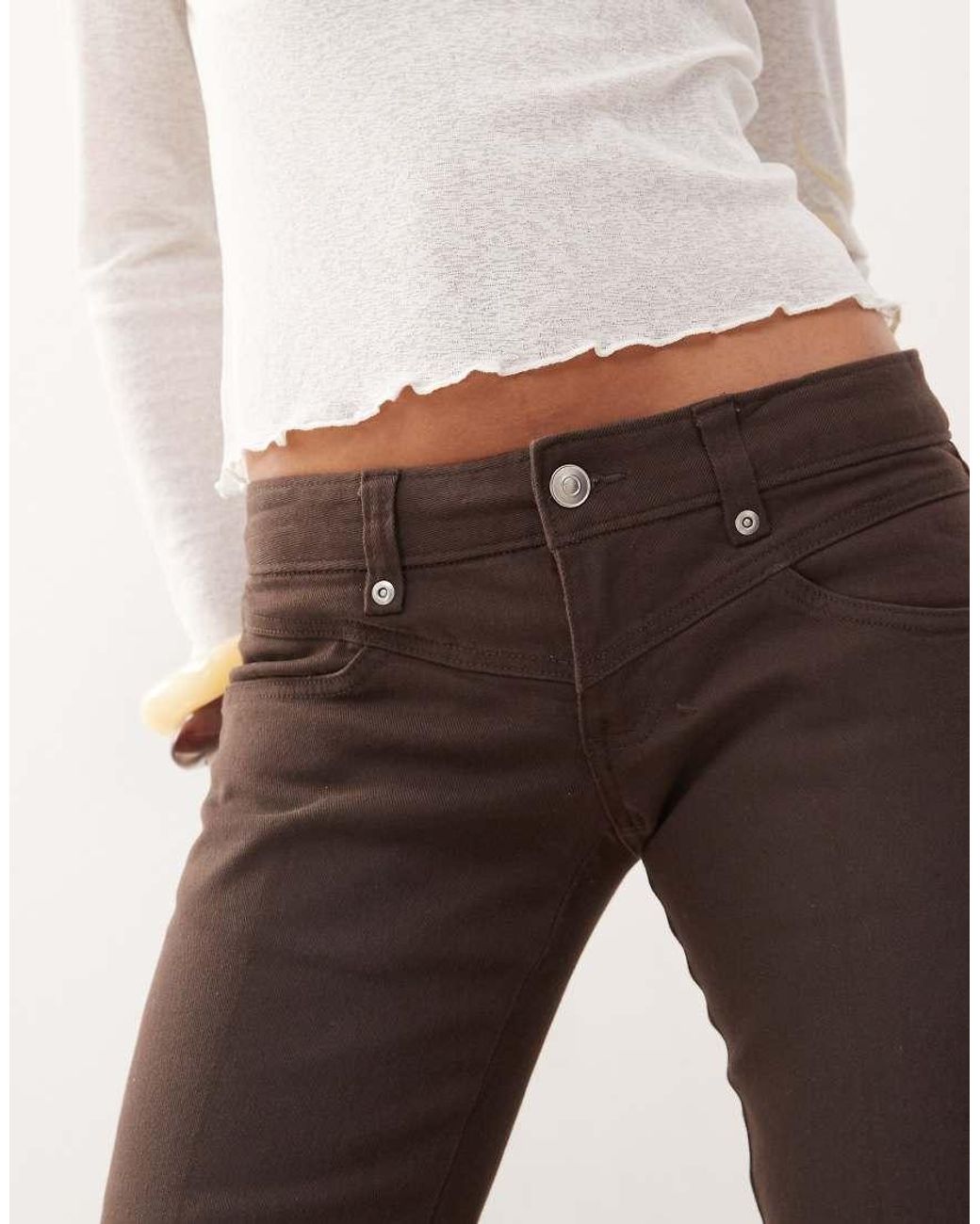 Monki Natural Stretch Capri Pants