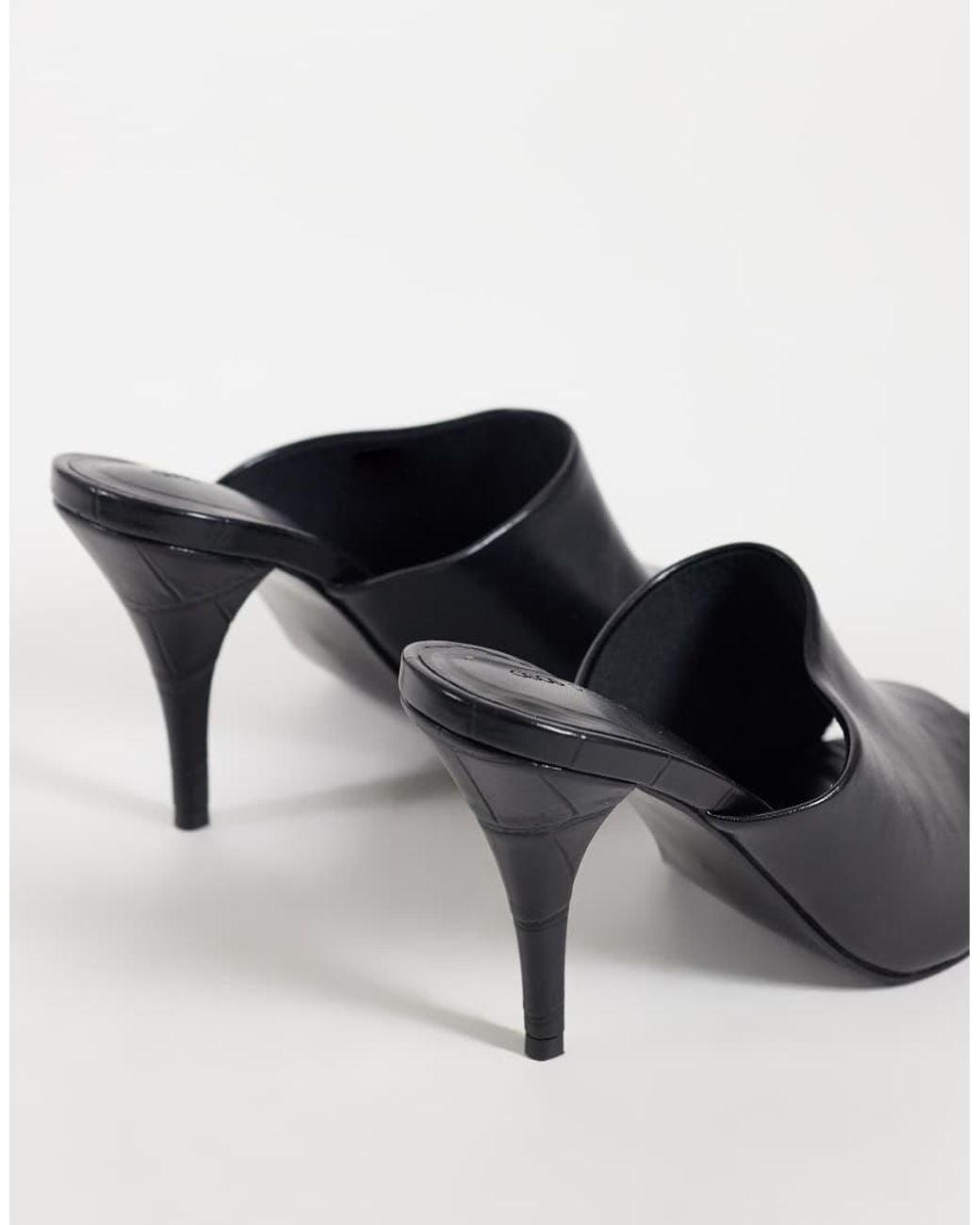 ASOS Black Native Cone Heeled Mules