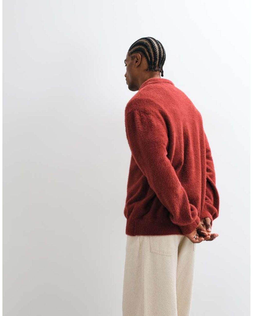 Colt MCR Red Colt Aegean Relaxed Fit Long Sleeve Knitted Polo Shirt for men