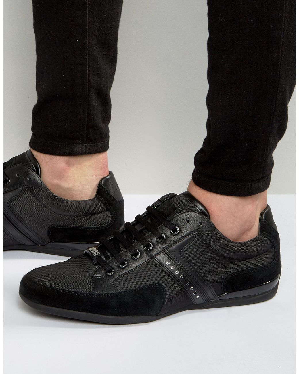 Kamp orkester Skrive ud BOSS Green By Hugo Boss Spacit Trainers in Black for Men | Lyst UK