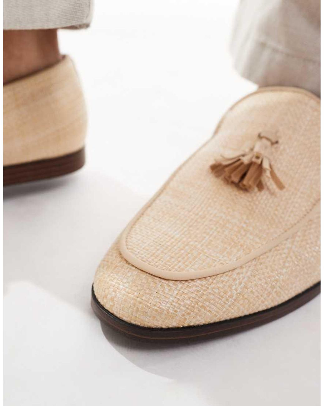 SEQWL Natural Charlie Loafers With Tassel for men