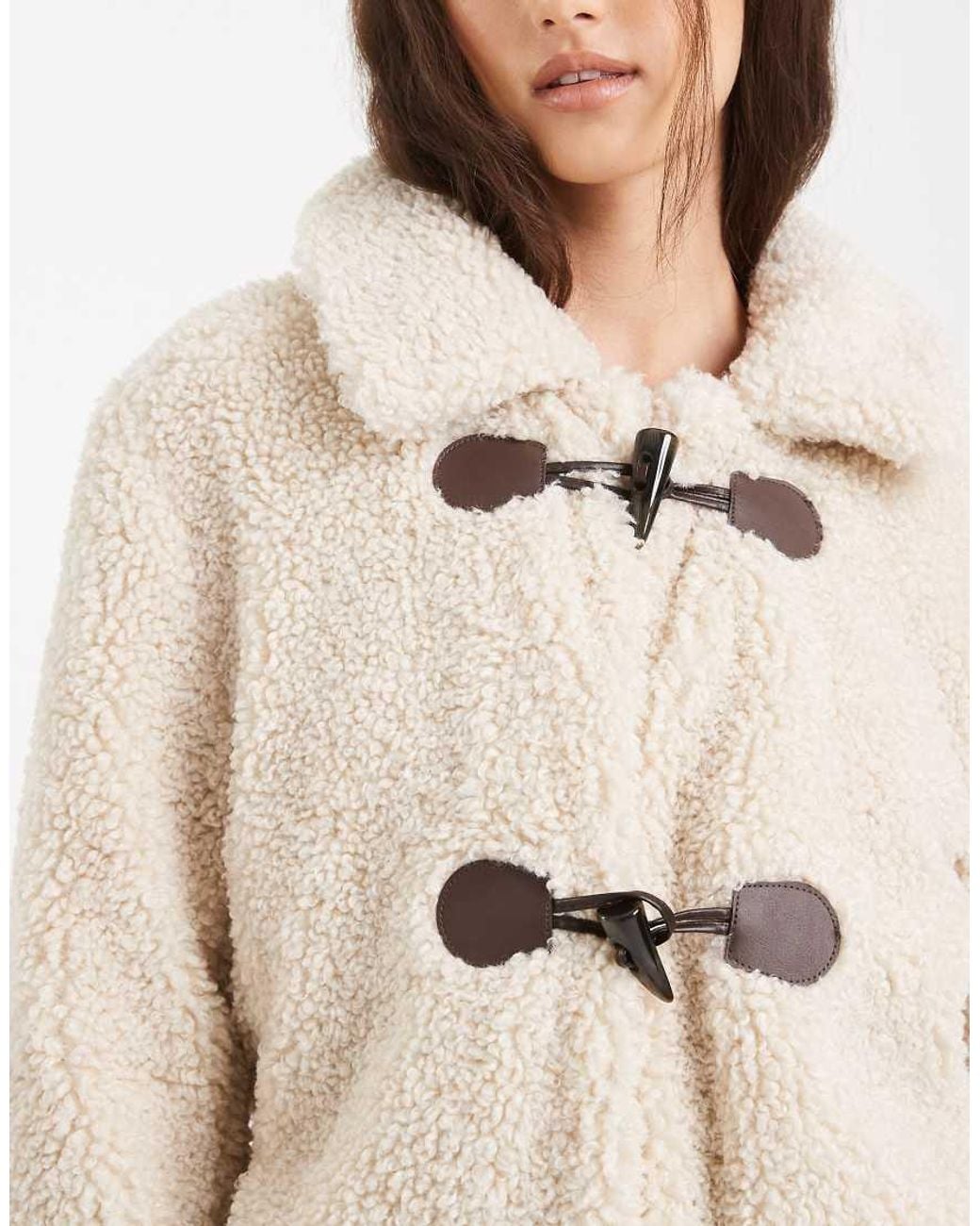 Hollister Blue Faux Shearling Toggle Jacket