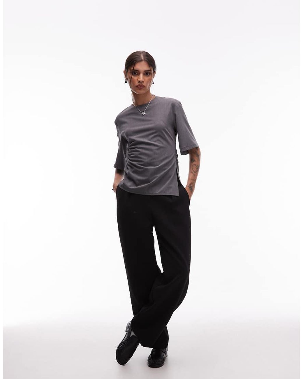 ASOS Multicolor Tailored Cinch Waist T Shirt