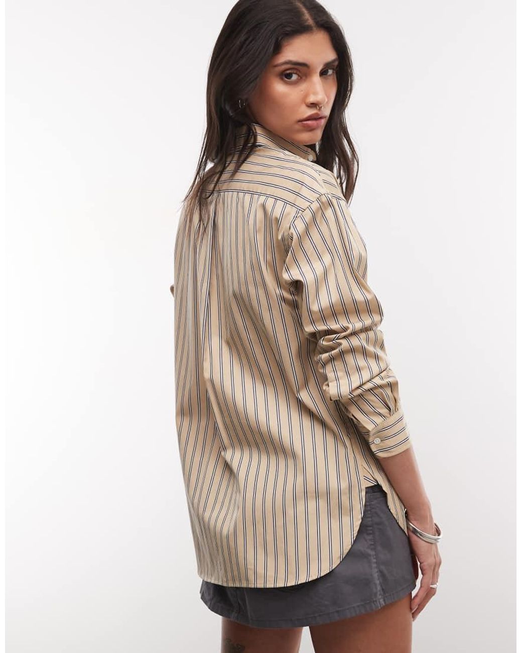 Polo Ralph Lauren Natural Relaxed Fit Striped Cotton Shirt