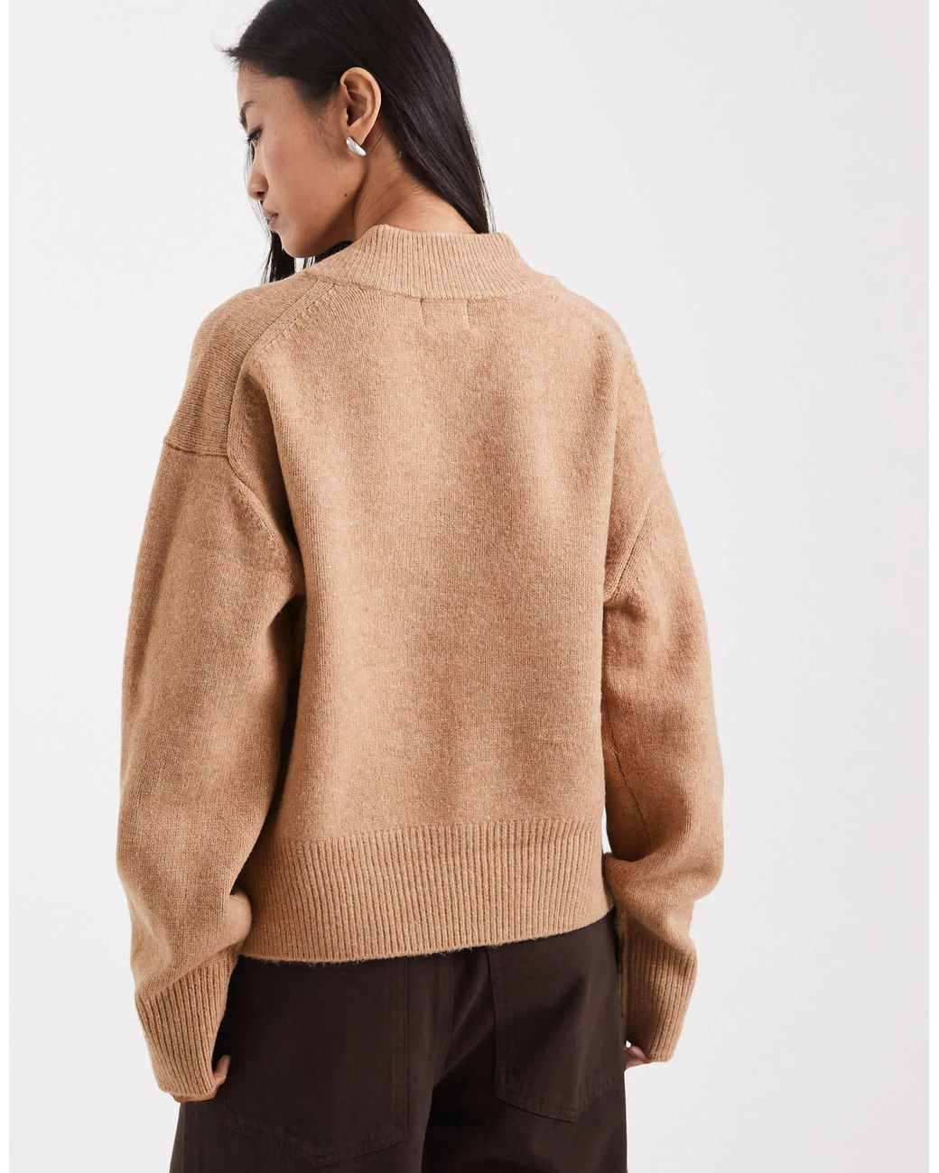 ASOS Brown – kastiger pullover