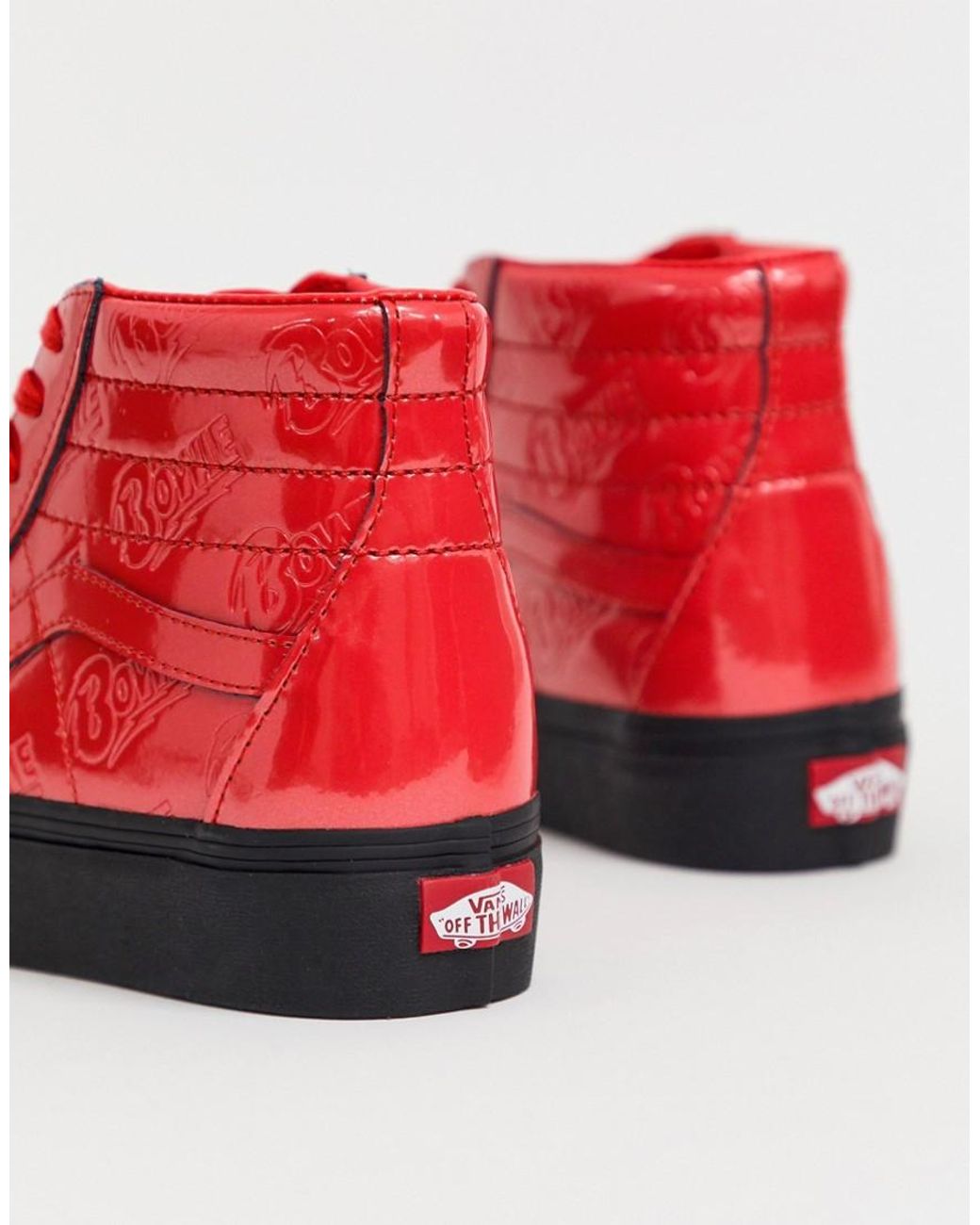 Vans plataforma cheap rojas