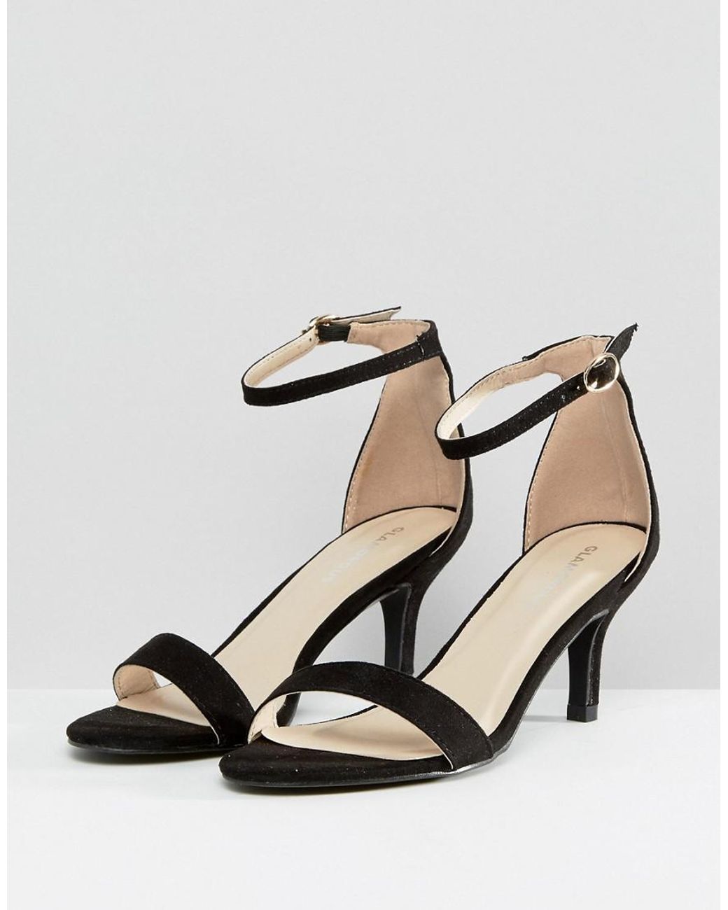 Barely there sale kitten heel sandals