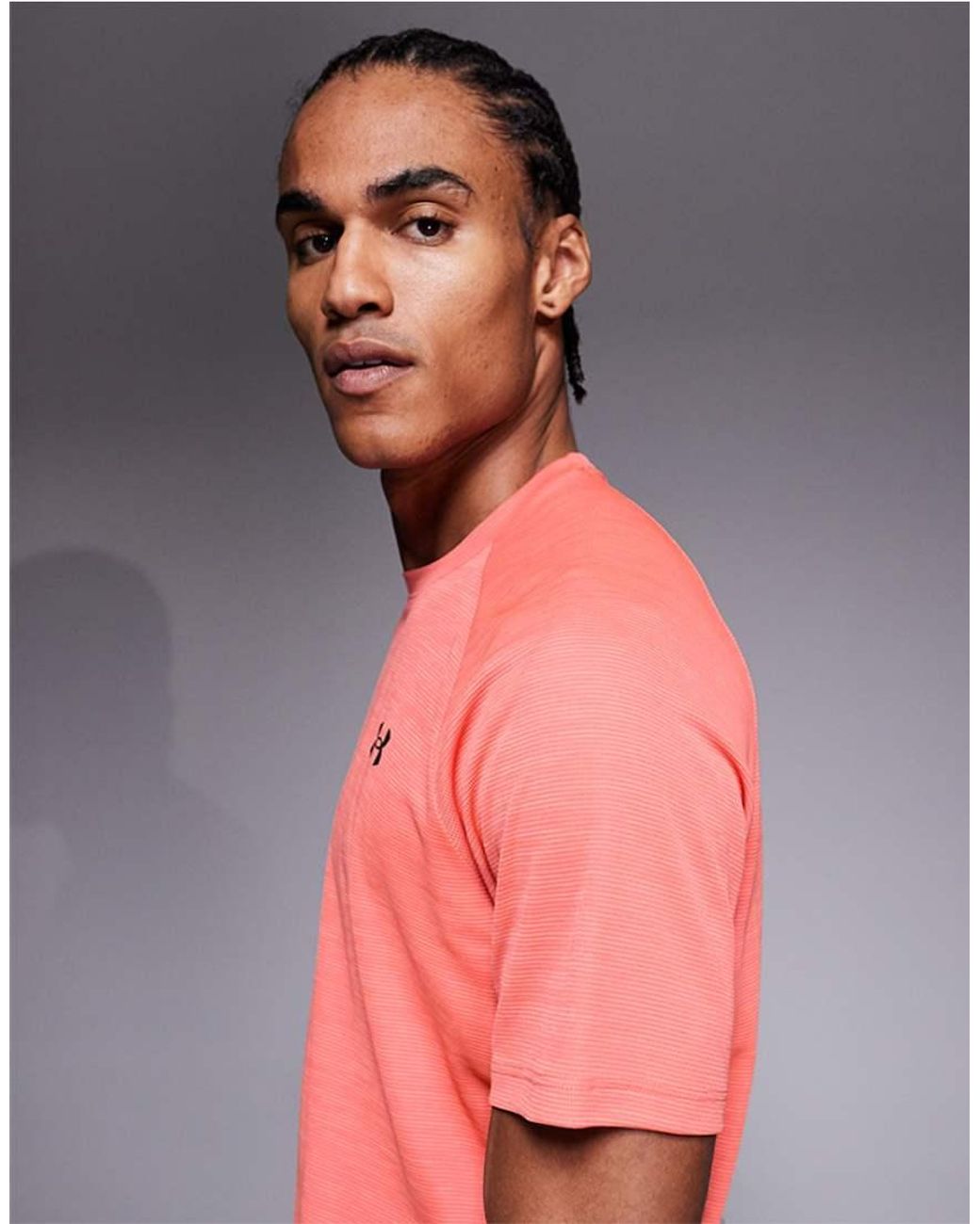 Under Armour Pink Tech Textu Short Sleeve T-shirt for men