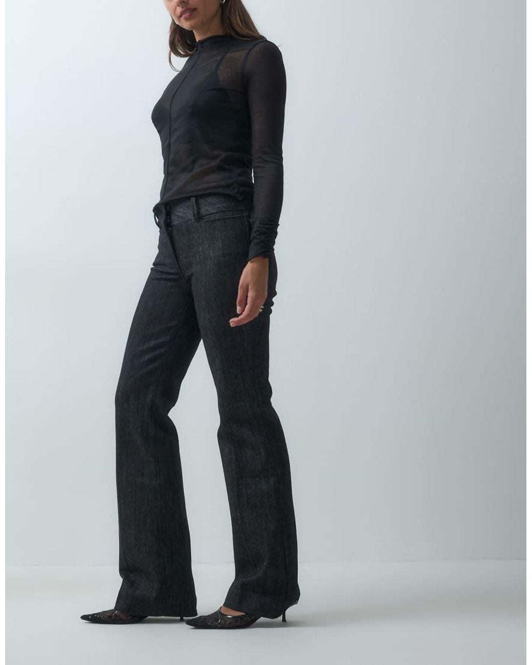 Mango Black Relaxed Jean