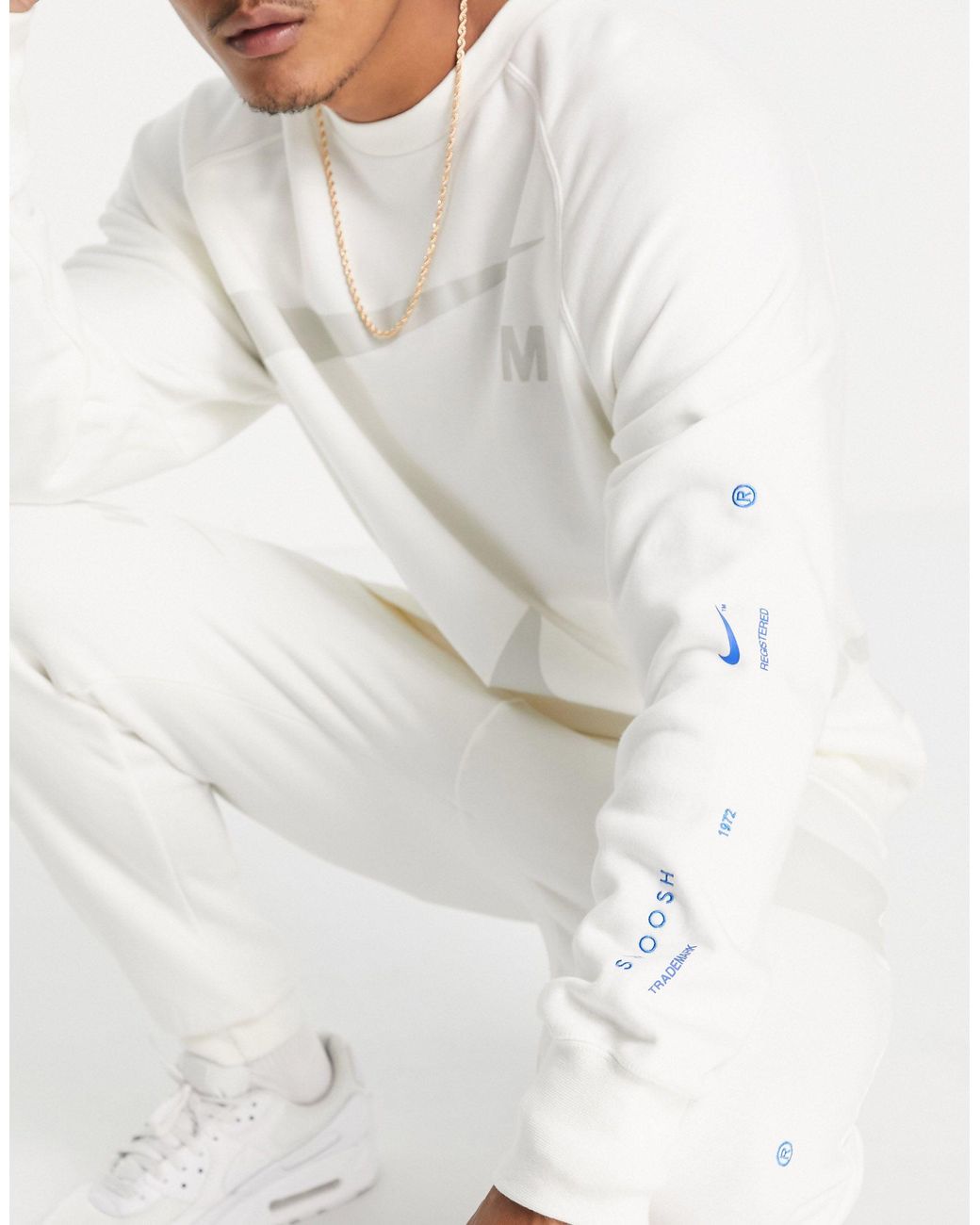 Sweat en polaire à logo virgule - taupe Nike pour homme en coloris Blanc |  Lyst