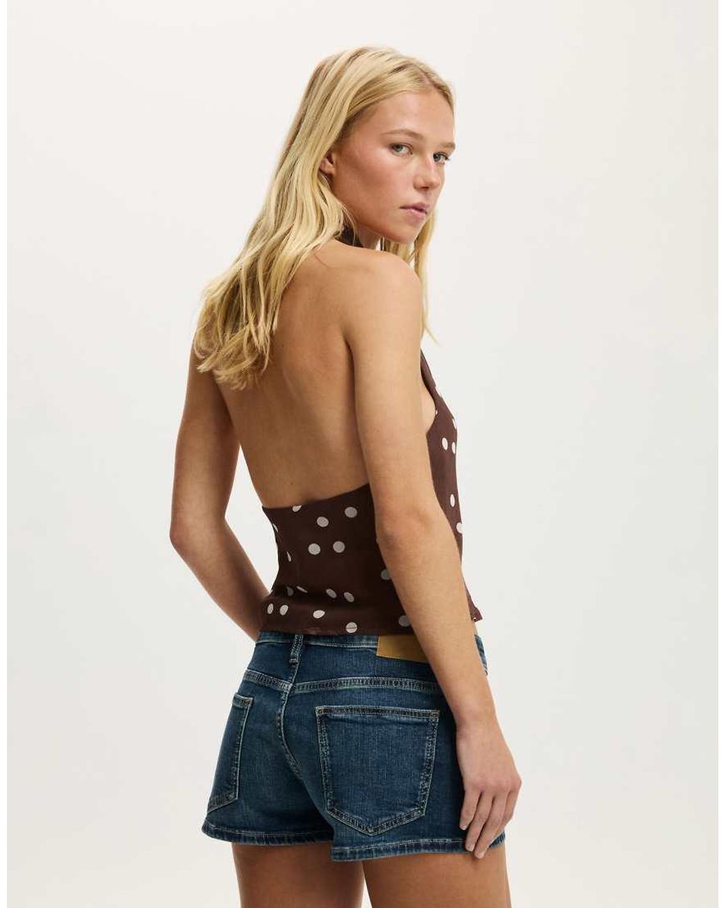 Cotton On Blue Micro Low Denim Short