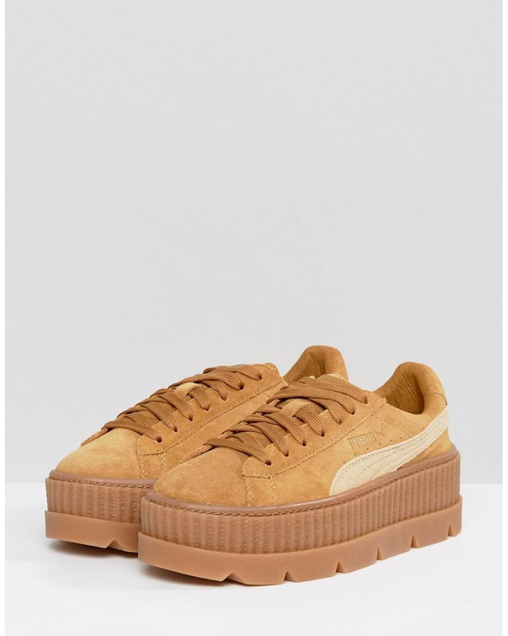 PUMA X Fenty Suede Creepers In Sand in Natural | Lyst UK