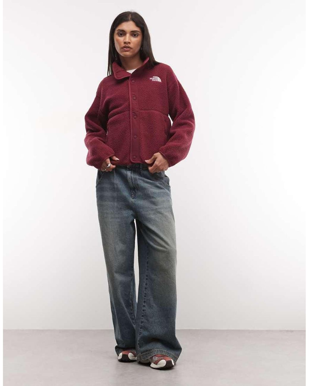 The North Face Red Cragmont Snap Front Fleece Jacket