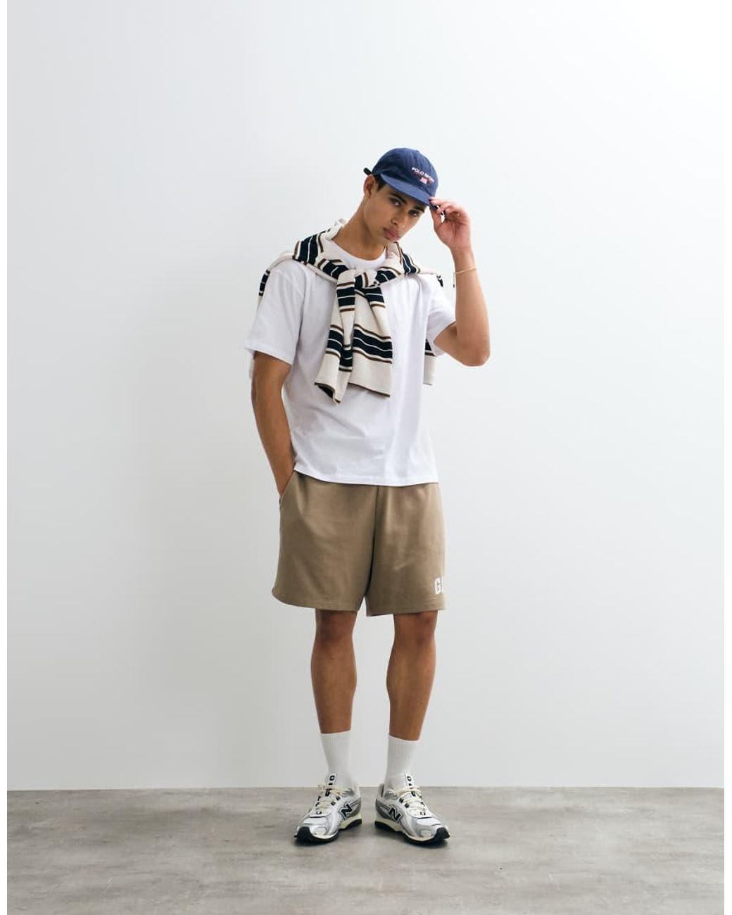 Gap White Logo Tie Waist Sweat Shorts Co-Ord for men