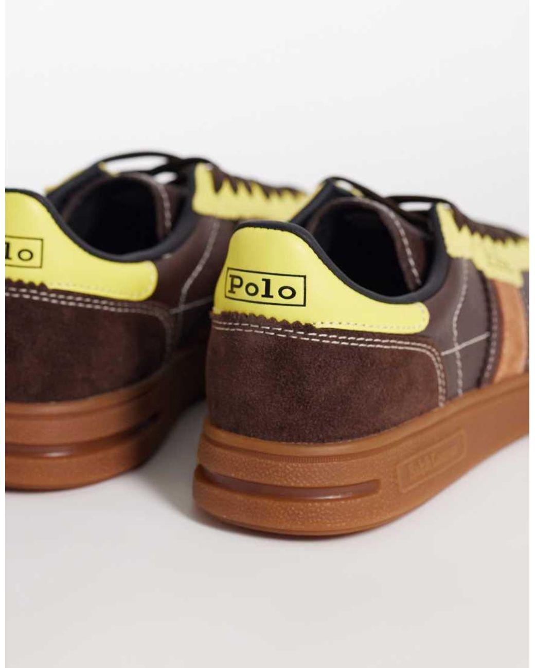 Polo Ralph Lauren Brown Lace Up Trainers
