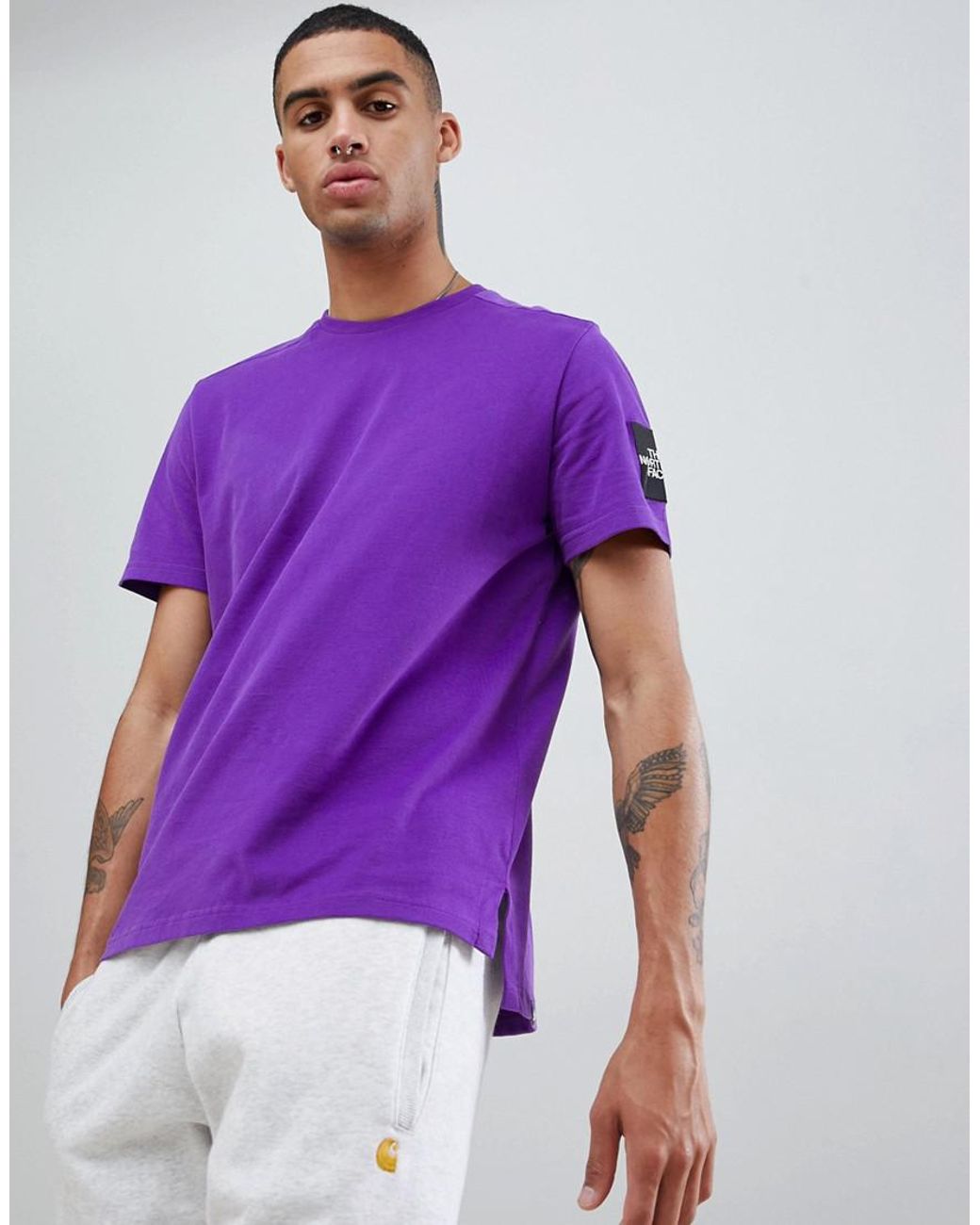 The North Face M S/s Fine 2 Tee in Purple for Men | Lyst