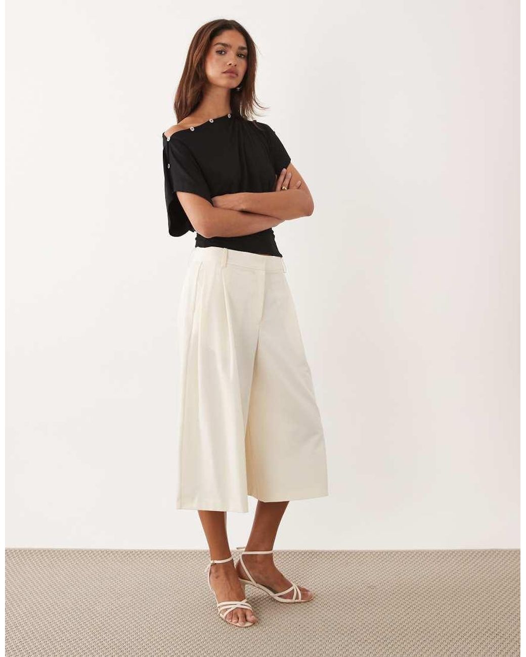 ASOS Black Multiway Button Top