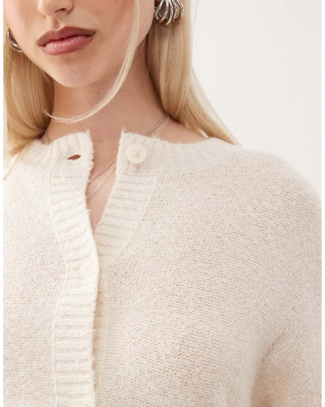 Reclaimed Vintage Natural Boxy Cardigan