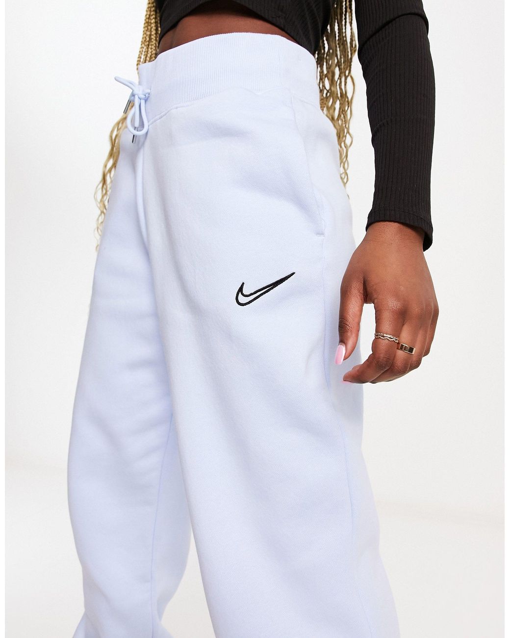 Nike Midi Swoosh Phoenix Fleece joggers in White Lyst UK