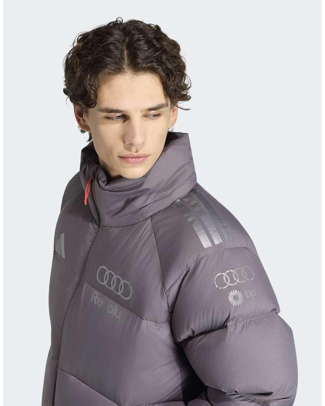 Adidas Originals Purple Audi Formula One Team Engineers & Marketing Winter Jacket for men
