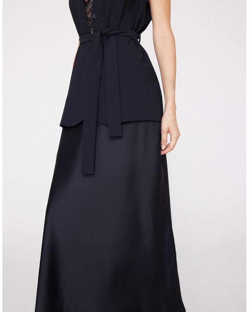 Tezenis Blue Long Satin Bell Skirt