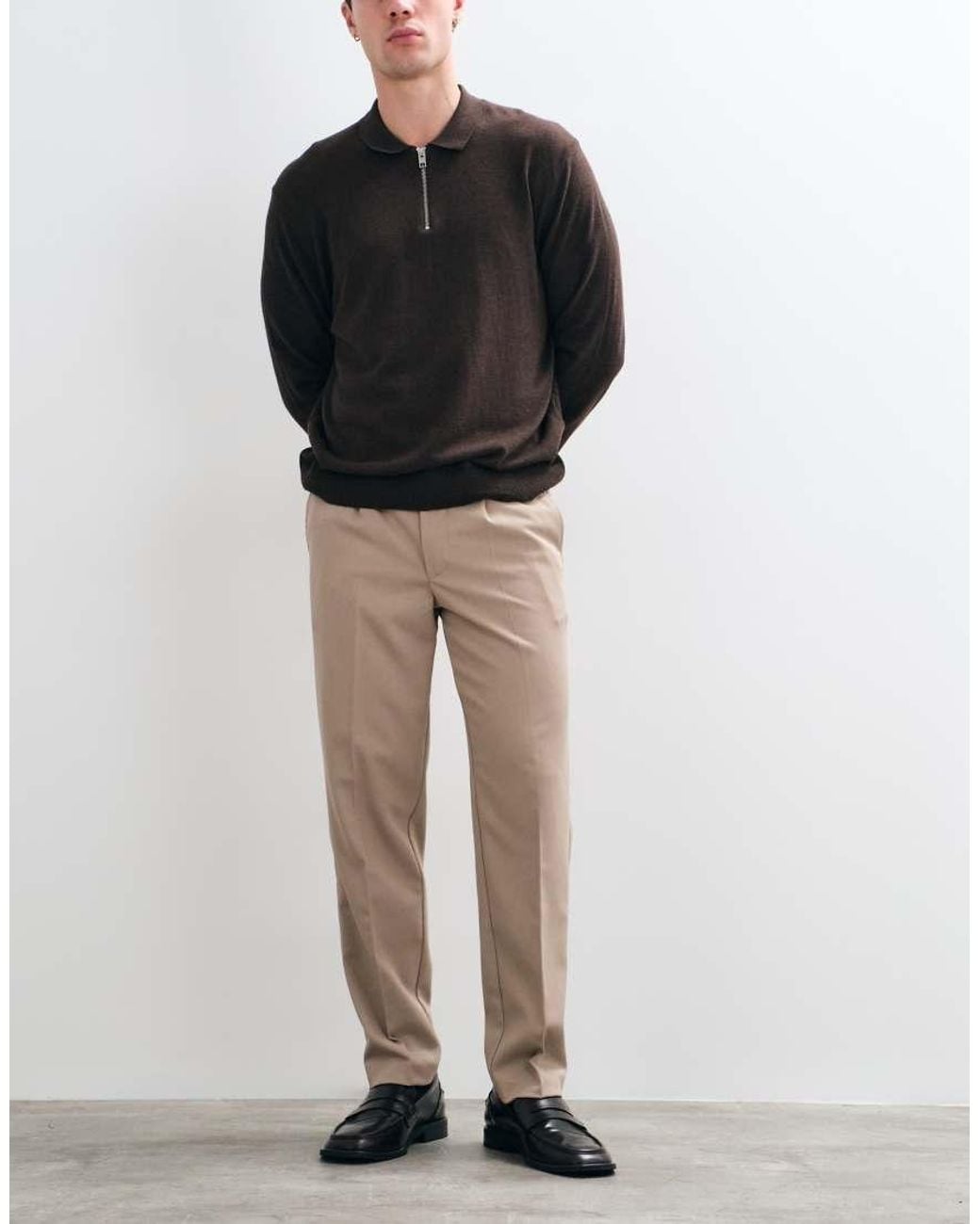 Only & Sons Black Tailored Tapered Trousers for men