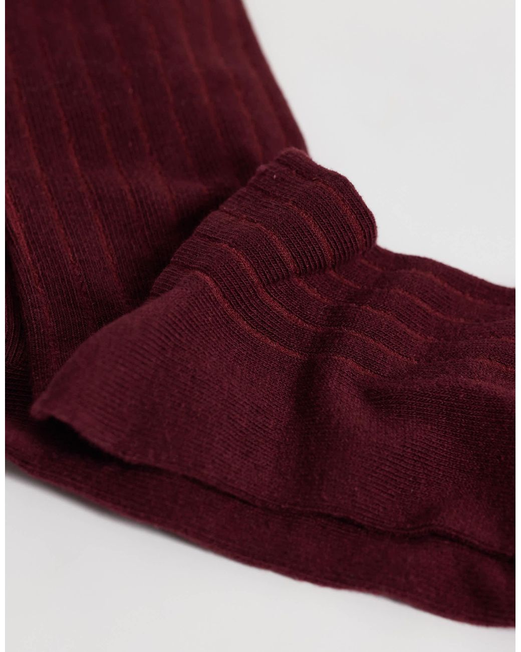 Vero Moda Red Ribbed Frill Socks