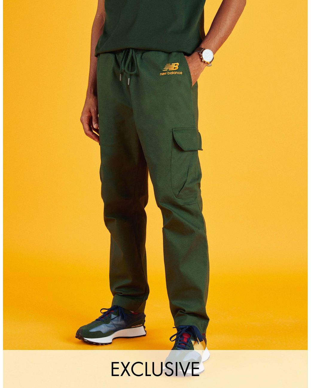 New Balance Cargo Trousers in Green for Men | Lyst