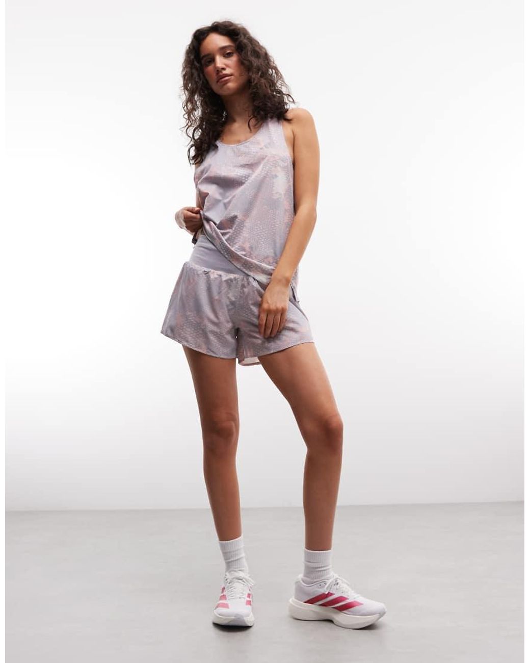 Adidas Originals White Adidas Running Shorts