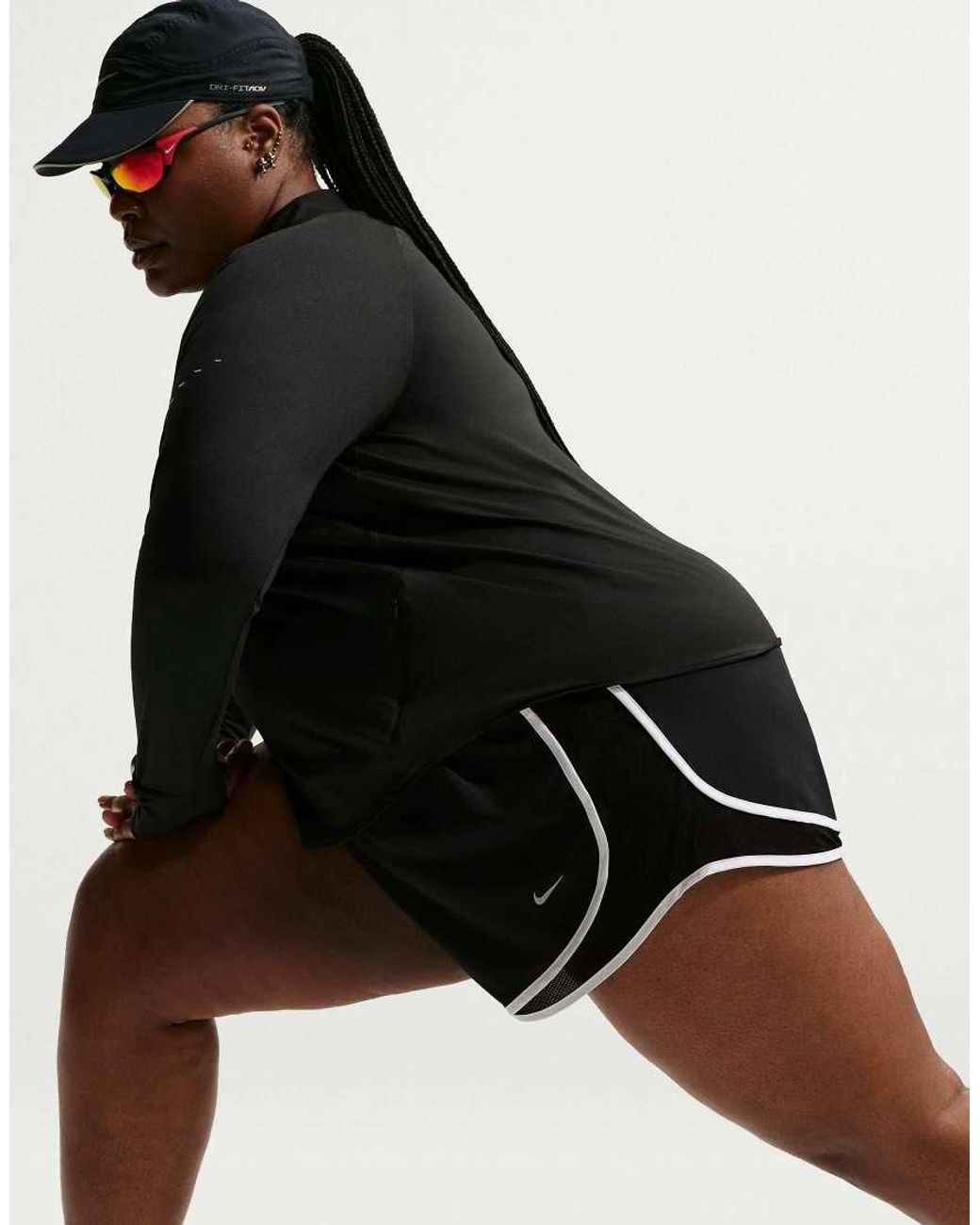 Nike Black Tempo Dri-fit Mid-rise 3-inch Brief-lined Shorts