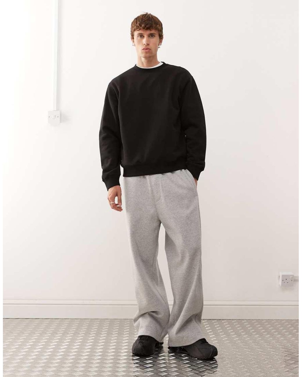 Weekday Black Classic Fit Sweatshirt for men
