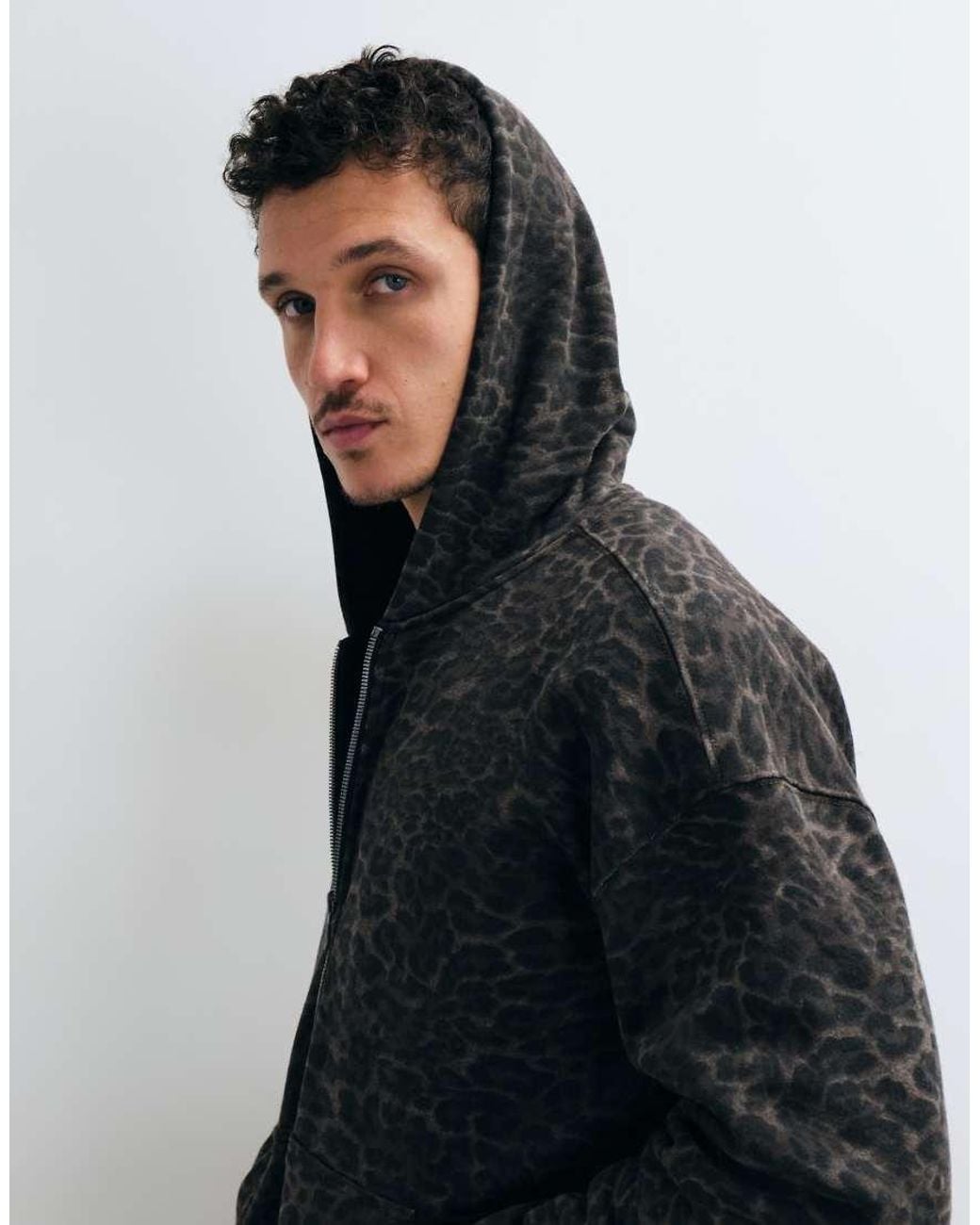 Hollister Black Reversible Zip Up Hoodie for men